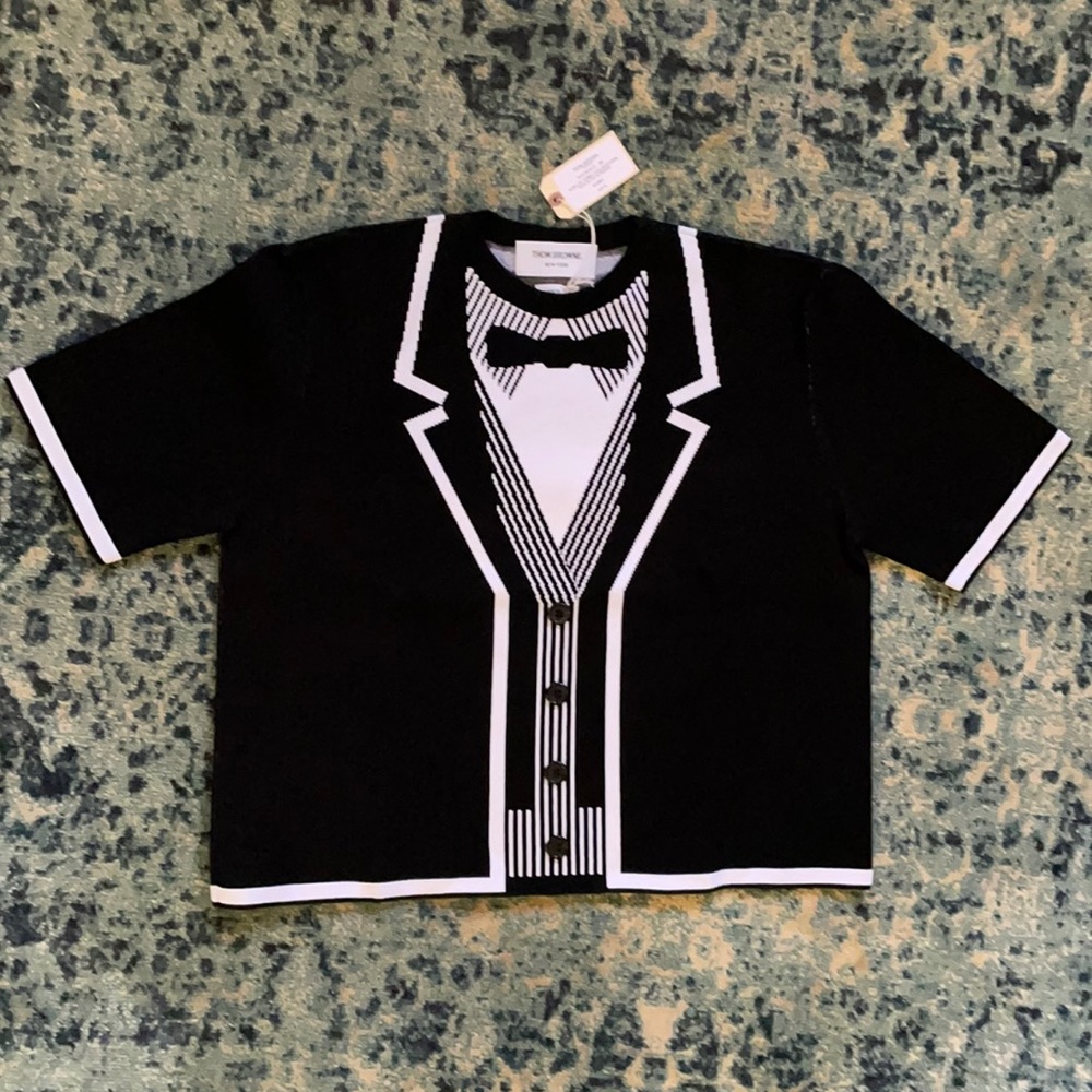 Thom Browne Trompe L’oeil Knit Top